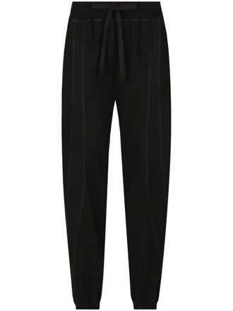 Dolce & Gabbana reverse-seams pleated track pants - Black