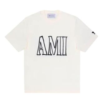 Ami (WMNS) AMI Short Sleeve T-Shirt Ivory UTS380-726-136