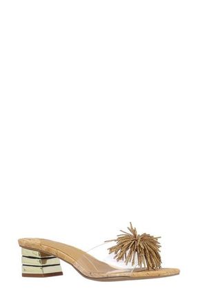 J. Rene&eacute; Ozara Slide Sandal in Clear/Natural/Gold at Nordstrom, Size 10.5