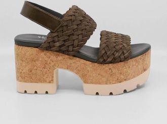Homers Womens Venice Trenza Suede Sandal In Muschio