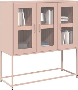 vidaXL Credenza Rosa 100,5x39x107 cm in Acciaio Laminato a Freddo - Vidaxl