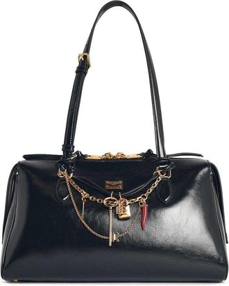 Dolce & Gabbana Vittoria Black Leather Handbag