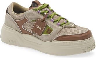 Fendi Force Low Top Sneaker in Cacao Verbena Beige at Nordstrom, Size 12Us