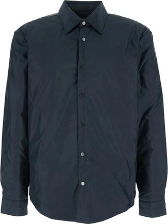 HUGO BOSS Klassiek Kraag Shirtjack - Heren - Zomerjassen - Blauw - XL - Jassen