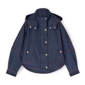 Motivi Jassen, Dames, Blauw, L, Katoen, Korte Parka in Technisch Katoen