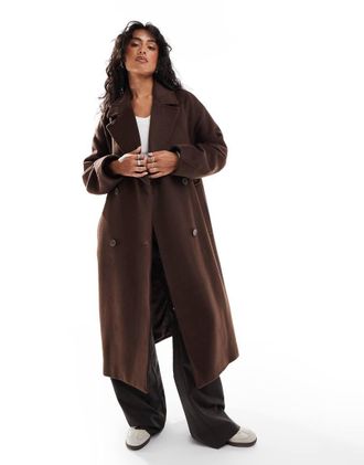 Selected Soprabito in lana marrone