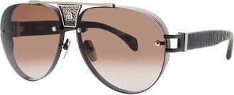 Bugatti Unisex Brown Rectangular Sunglasses 05WGBK