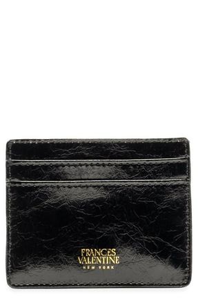 Frances Valentine Leather Card Case in Black at Nordstrom