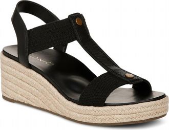 Vionic Womens Calera Sandal In Black Leather