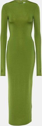 Alex Perry Crystal-embellished jersey maxi dress