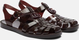 Gucci Glossy Double G fisherman sandals