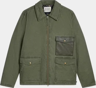 Scotch & Soda Men & apos;s J-Canvas Cotton-Blend Worker Jacket