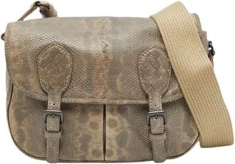 Bottega Veneta Pre-owned Cross Body Bags, female, Beige, Size: ONE SIZE Pre-owned Messenger Bag