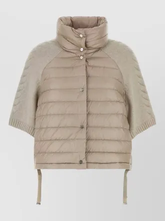 Herno nylon jacket adjustable straps high collar