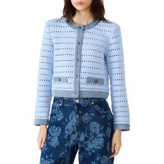 Steve Madden Cassette Cardigan in Powder Blue at Nordstrom, Size X-Small