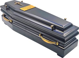 OEM Urna Funeraria De Madera Con Forma De Ata&uacute;d, Negra Urna Funeraria De Madera Con Forma De Ata&uacute;d - Negra