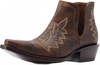 Ariat Womens Dixon Bootie Low Heel In Rhino Tan Print