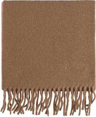 Max Mara Fragore Wol Sjaal - Dames - Wintersjaals - Bruin - ONE Size - Wol - Accessoires