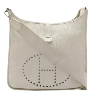 Herm&egrave;s Pre-owned Evelyne Schoudertas - Dames - Pre-owned - Beige - Maat: ONE Size Leer