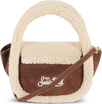 MC2 Saint Barth Gilda mini-shopper van imitatielamswol - Bruin