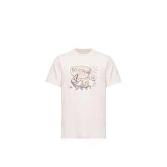 Moncler Moncler Monduck Cotton T-shirt, Men, White, Size: 3xl