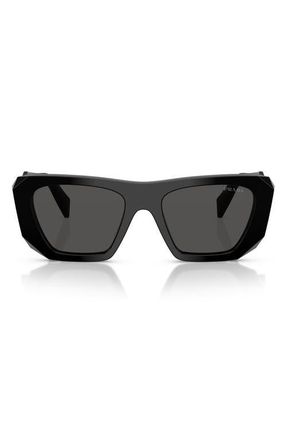 Prada 53mm Square Sunglasses in Black /Dark Grey at Nordstrom