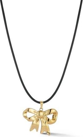 Glaze Jewelry Bow Cord Pendant Necklace in Gold at Nordstrom Rack