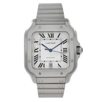 Cartier Pre-owned Cartier Santos De Cartier Automatic Silver Dial Mens Watch WSSA0018