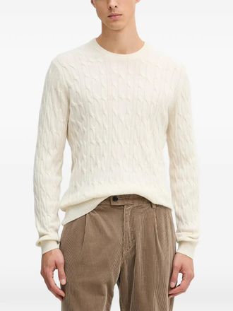 Hackett Trui met ronde hals - Beige