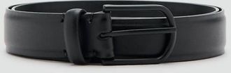 Mango Cintura pelle nappa nero - Uomo - 100 - MANGO MAN