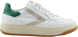 Valsport Witte Leren Unisex Handgemaakte Sneakers - Dames - Sneakers - Wit - 44 EU - Leer - Schoenen