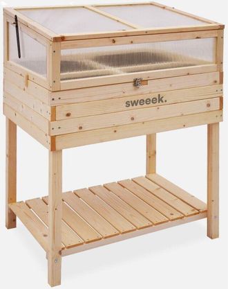 Sweeek Sweeek - Orto rialzato in legno 80x60x109cm