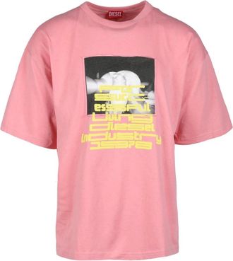 Diesel Magliette in cotone - - Tops - Uomo - Rosa - L