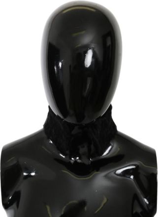 Dolce & Gabbana Dames sjaal zwart bont nek kraag wikkel lamsvel