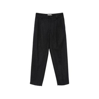Barena Dames, Broeken, Blauw, Maat: S Flanel