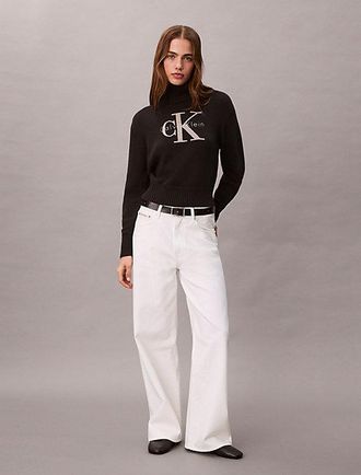 Calvin Klein Jersey de cuello vuelto de chenilla suave