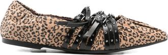 Ash Brenda ballerinas with animal print