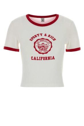 Sporty & Rich White Graphic Crew Neck T-Shirt
