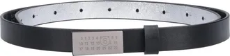 Maison Margiela Adjustable Black Calf Leather Belt