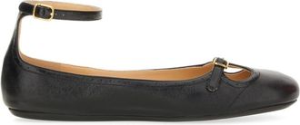 Chlo&eacute; Black Leather Ballet Flats