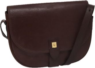 Dior Burgundy Leather Shoulder Bag (Pre-Owned)