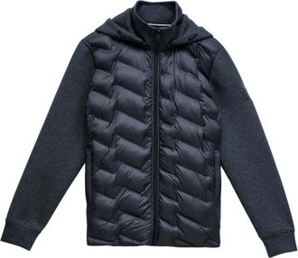 Salsa Steppjacke SALSA Salsa Jeans Steppjacke Zip-Thru Padded Jumper W/ Hoodie, Herren, Gr. XXL, grau, Obermaterial: 100% Nylon NY., Jacken Steppjacke