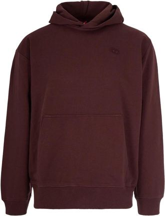 Diesel S-Macs-Hood-Megoval-D - Heren - Hoodies - Bruin - M - Katoen - Hoodies & sweatvesten