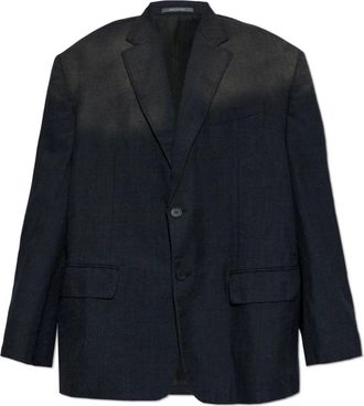 Balenciaga Jassen, Heren, Zwart, L, Wol, Faded Tailored Jacket Large Fit