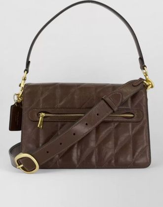Coach leather chain shoulder bag