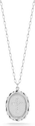 Chloe and Madison Sterling Silver Cross Oval Necklace at Nordstrom Rack