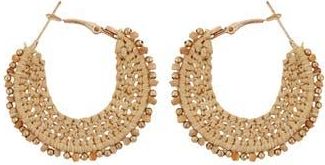 Panacea Woven Hoop Earrings in Tan at Nordstrom Rack