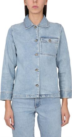 A.P.C. Denim Solid Shirt Collar Jacket