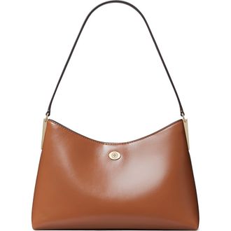 Tory Burch Small Robinson Leather Shoulder Bag in Aged Tan at Nordstrom