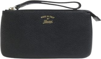 Gucci Pre-owned Clutch Bag - Dames - Vintage Clutch - Zwart - ONE Size - Leer - Vintage